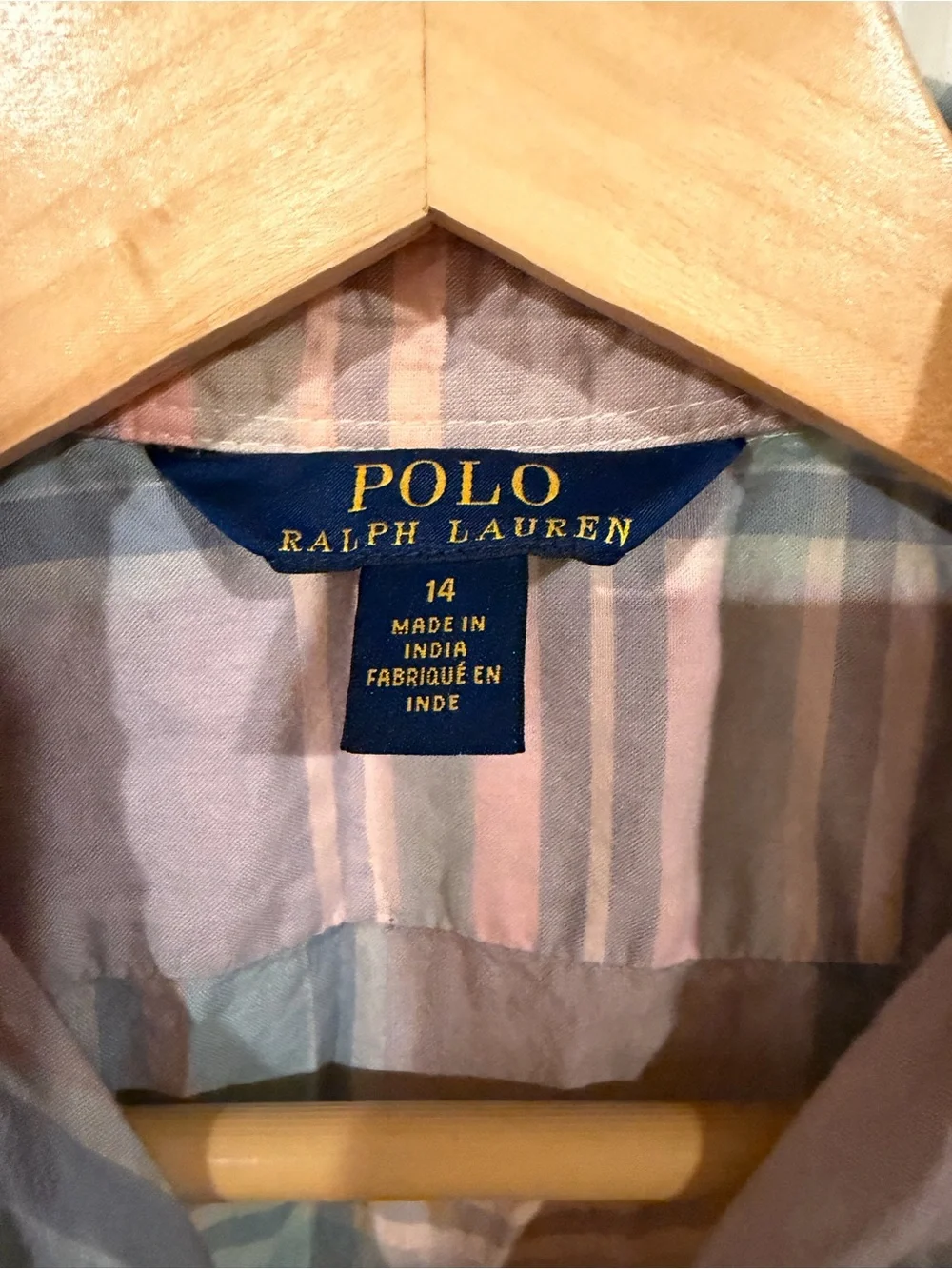 Polo by Ralph Lauren Girls Pastel Plaid Sleeveless Button-Front Dress 14